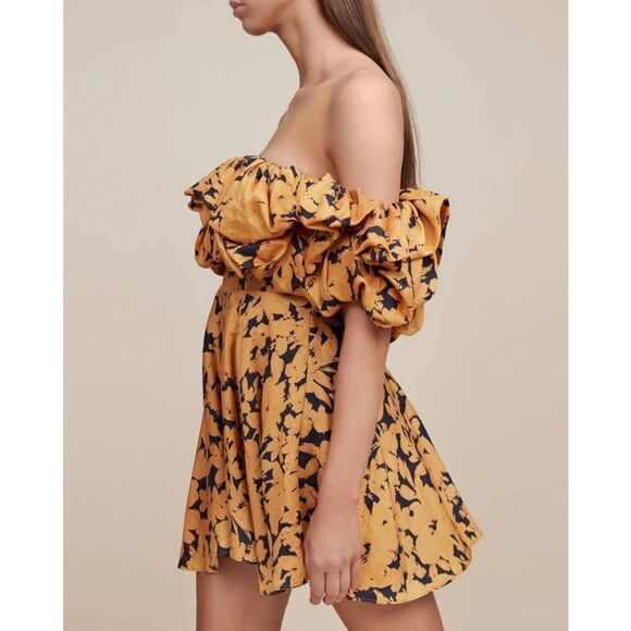 Acler York Dress in Night Garden Print US 2 - Picture 4 of 15